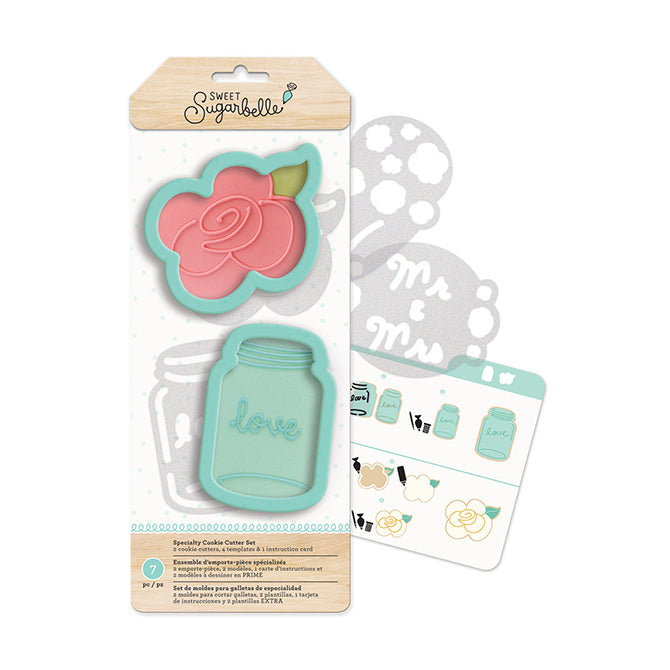 KIT DE MOLDES PARA CORTAR GALLETES Y GUIA PARA DECORAR SUGARBELLE