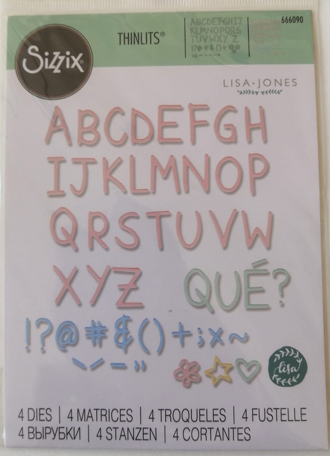 MATRIZ-TOQUEL THINLITS CORTE ABC SIZZIX