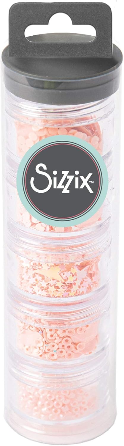 SET DE DECORACIONES LENTEJUELAS Y CUENTAS SIZZIX