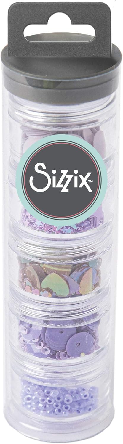 SET DE DECORACIONES LENTEJUELAS Y CUENTAS SIZZIX