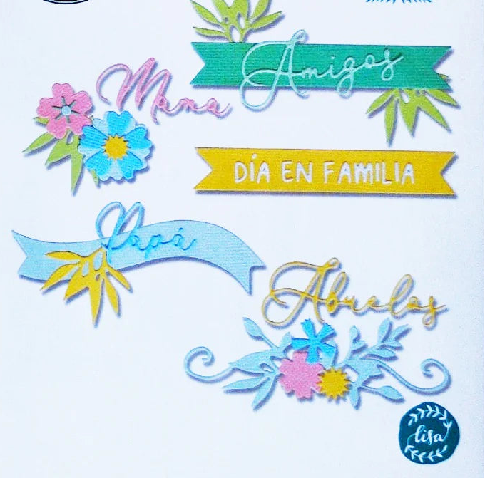 MATRIZ-TROQUEL THINILITS MIX DE PALABRAS EN ESPAÑOL Y DISEÑOS SIZZIX
