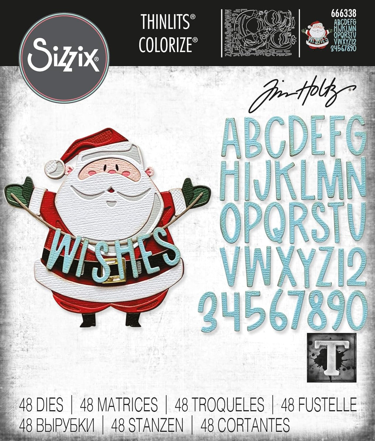 MATRIZ-TROQUEL THINILITS SANTA GREETINGS SIZZIX