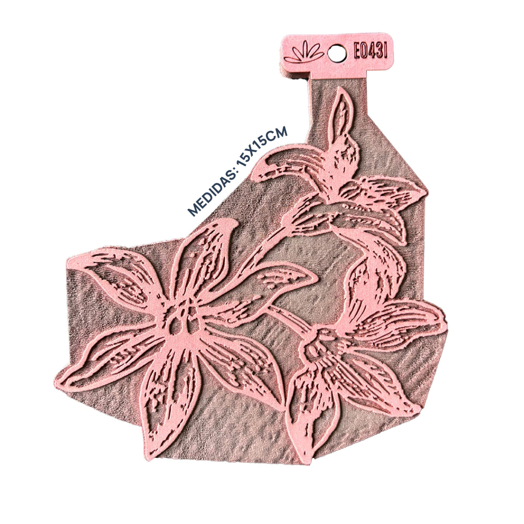 SELLO O TIMBRE FLORES EN PATTERN LAS LUPES