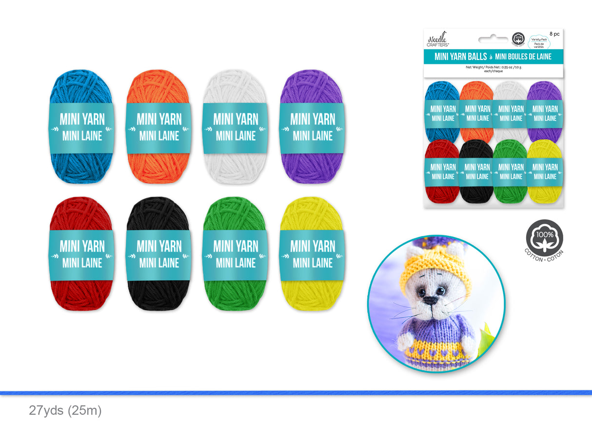 PACK DE 8 MINI LANAS MULTICRAFT