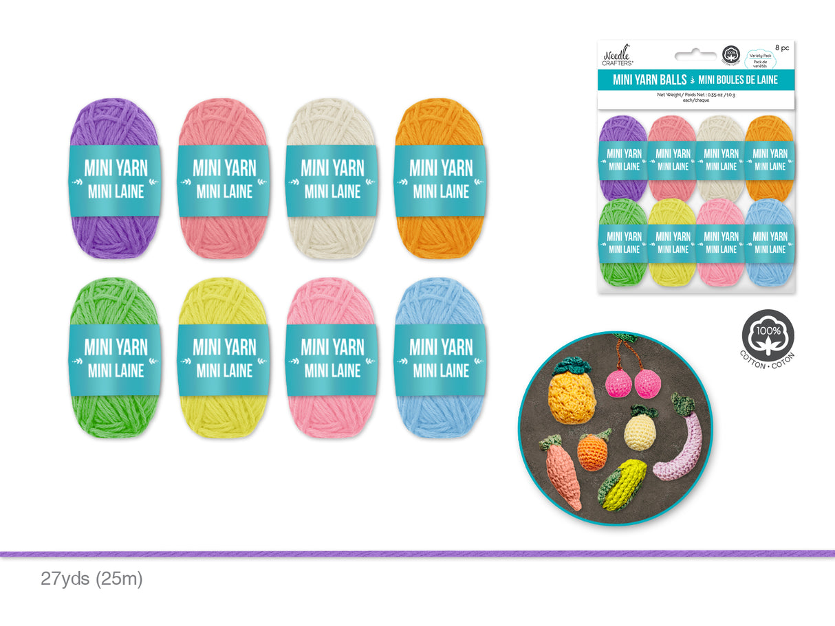 PACK DE 8 MINI LANAS MULTICRAFT