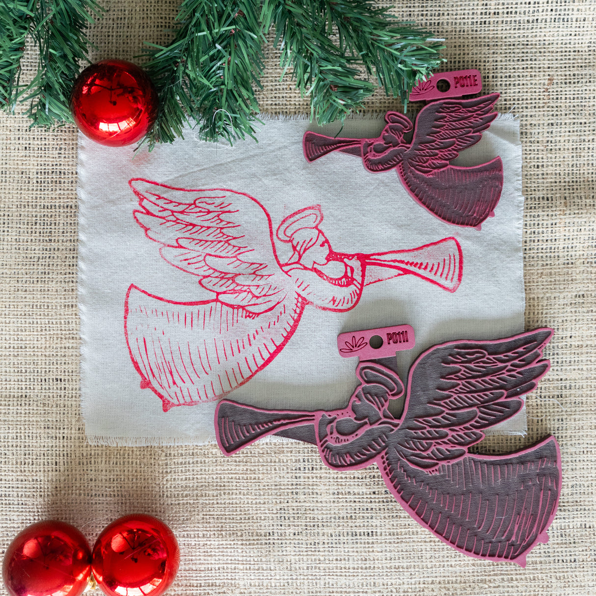 SELLO O TIMBRE ANGEL CON 2 TAMANOS LAS LUPES