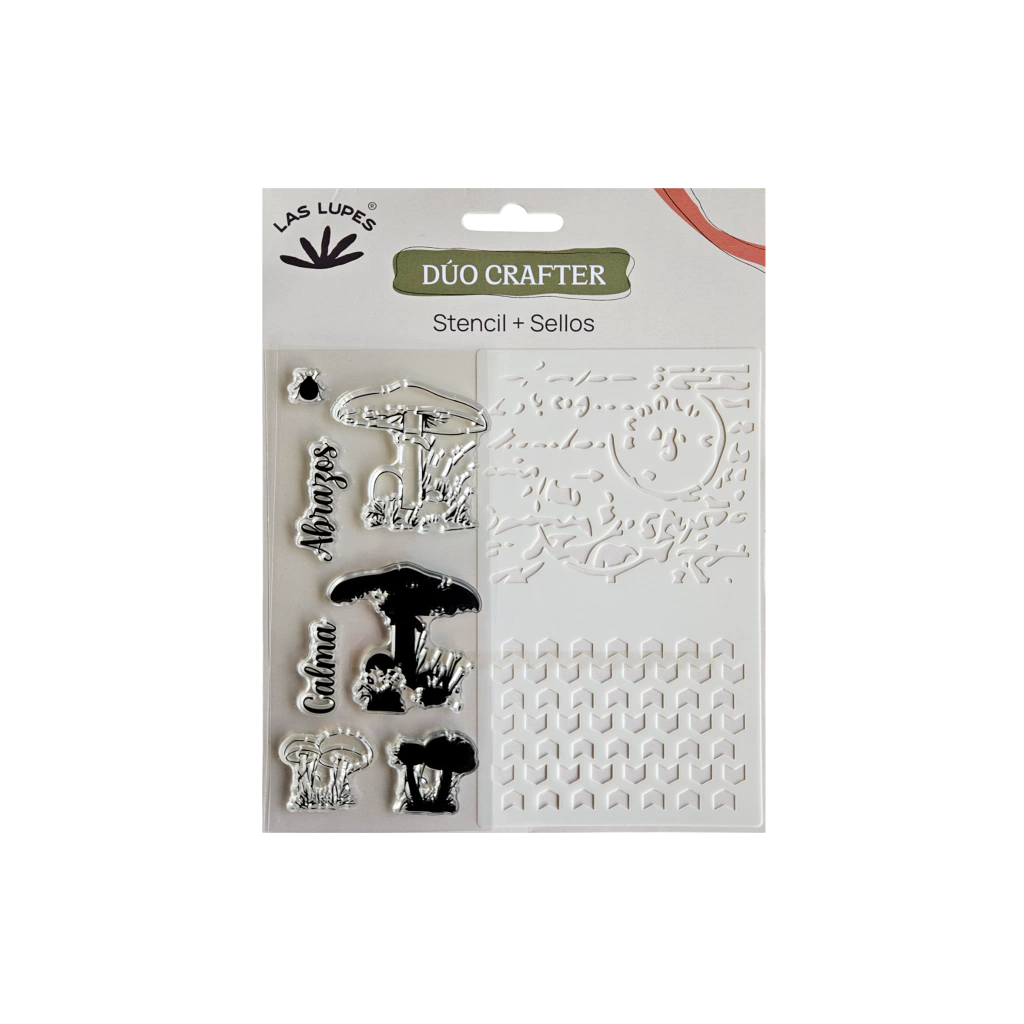 SET DE TIMBRES Y STENCIL LAS LUPES