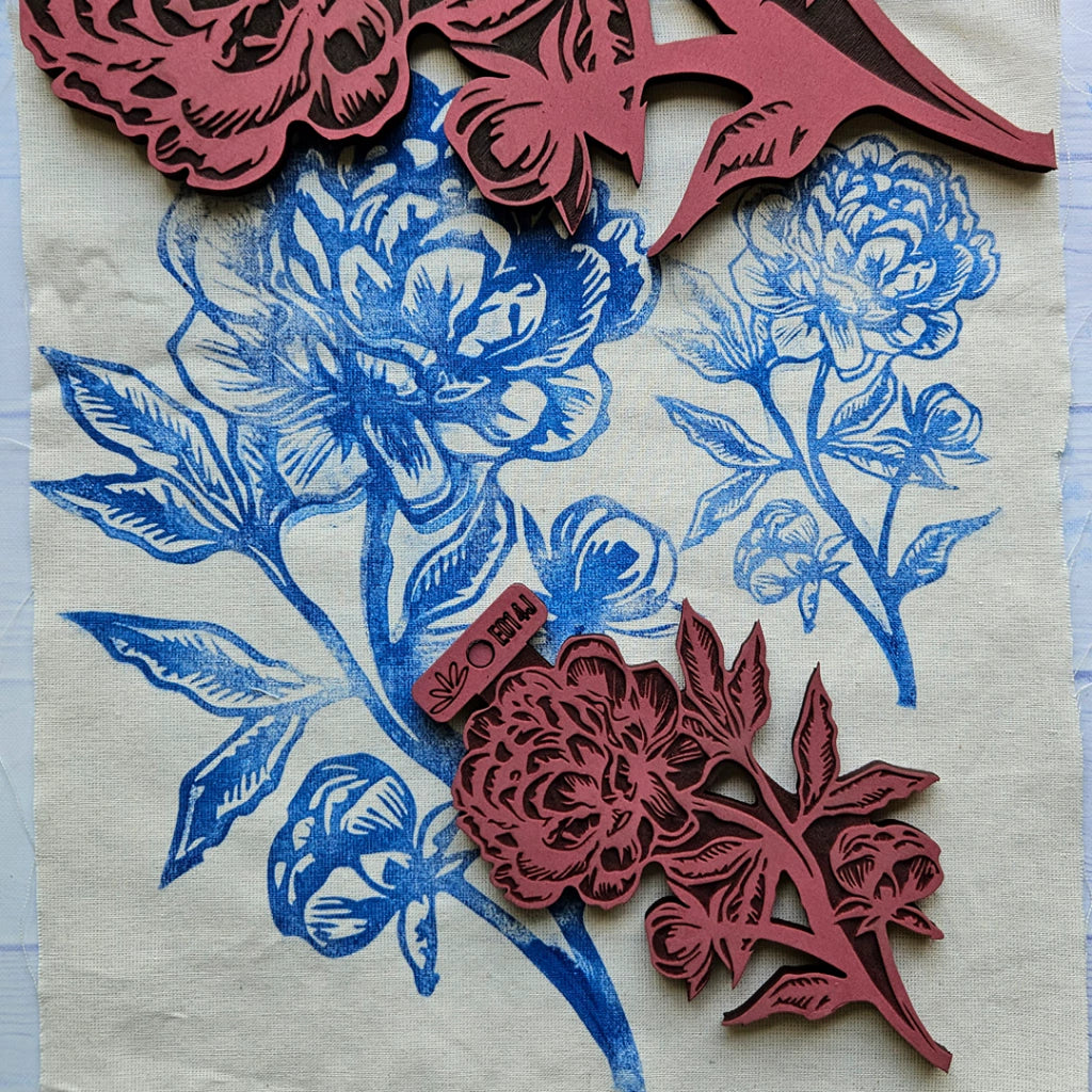 SELLO O TIMBRE FLORES CON 2 TAMANOS LAS LUPES