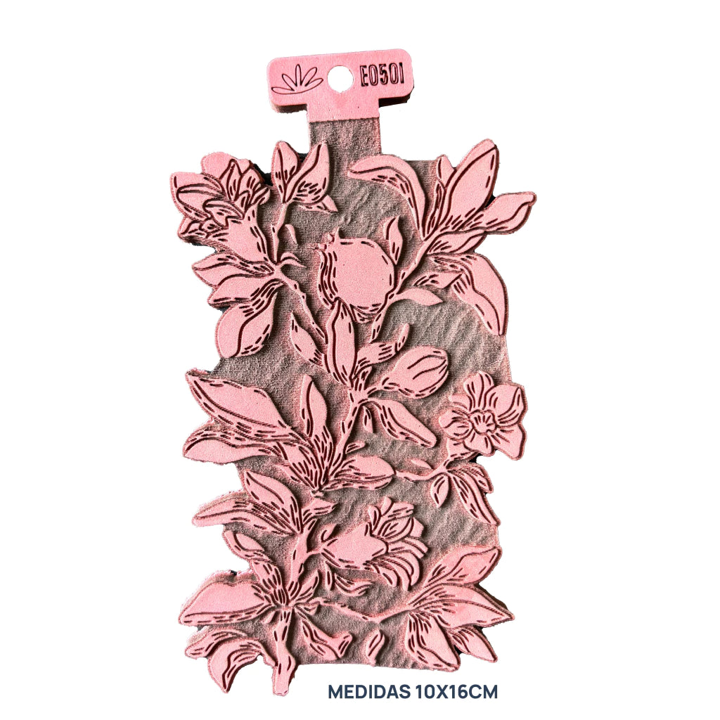 SELLO O TIMBRE FLORES EN PATTERN LAS LUPES