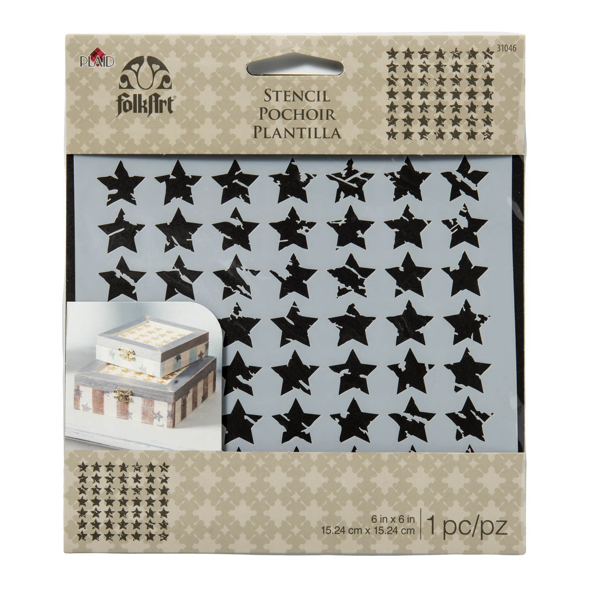 ESTENCIL CON DISEÑOS 15*15CM FOLKART