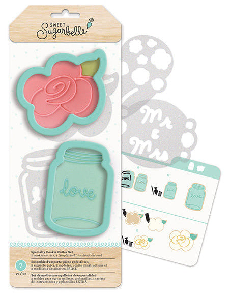 KIT DE MOLDES PARA CORTAR GALLETES Y GUIA PARA DECORAR SUGARBELLE