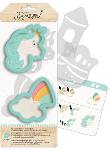 KIT DE MOLDES PARA CORTAR GALLETES Y GUIA PARA DECORAR SUGARBELLE