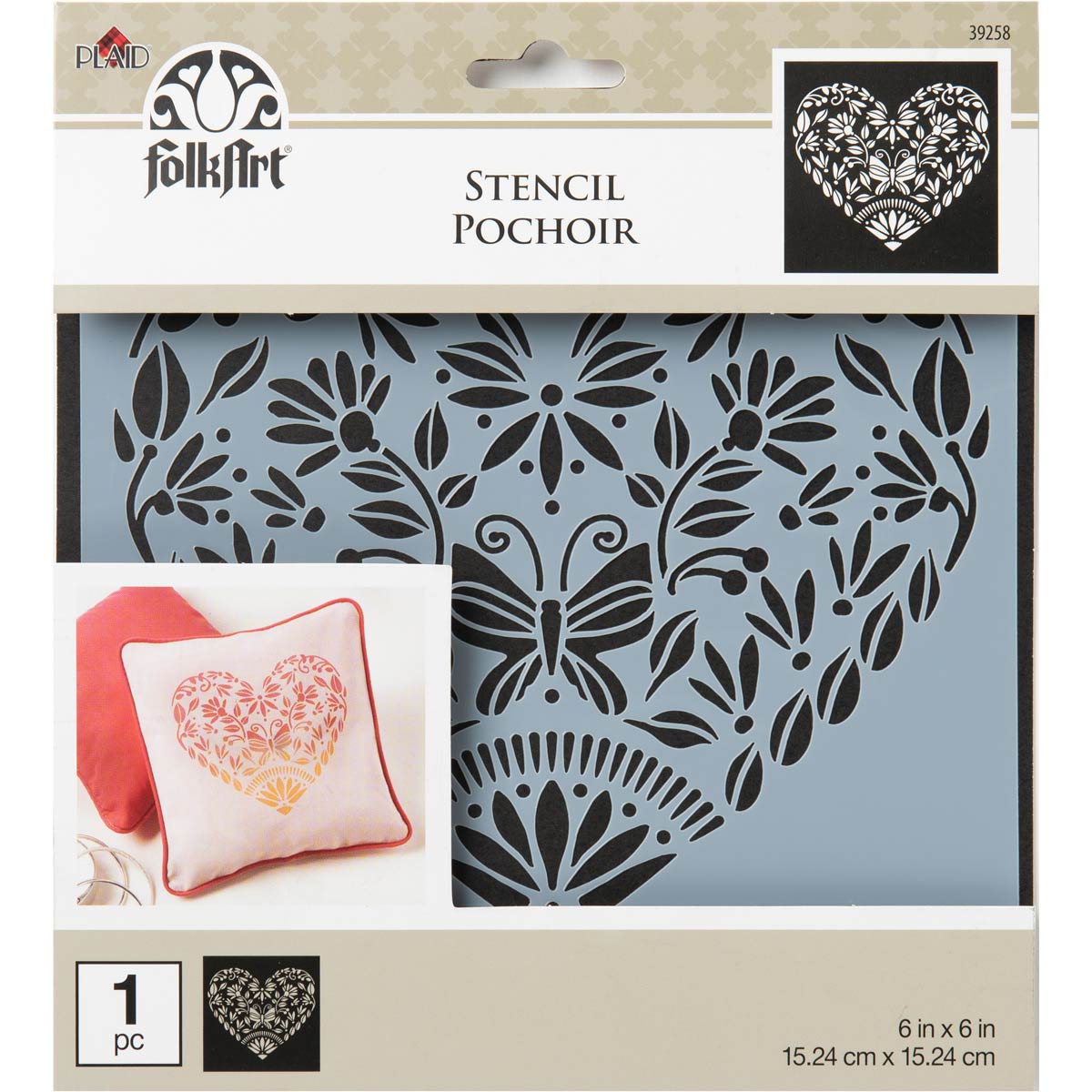 ESTENCIL CON DISEÑOS 15*15CM FOLKART