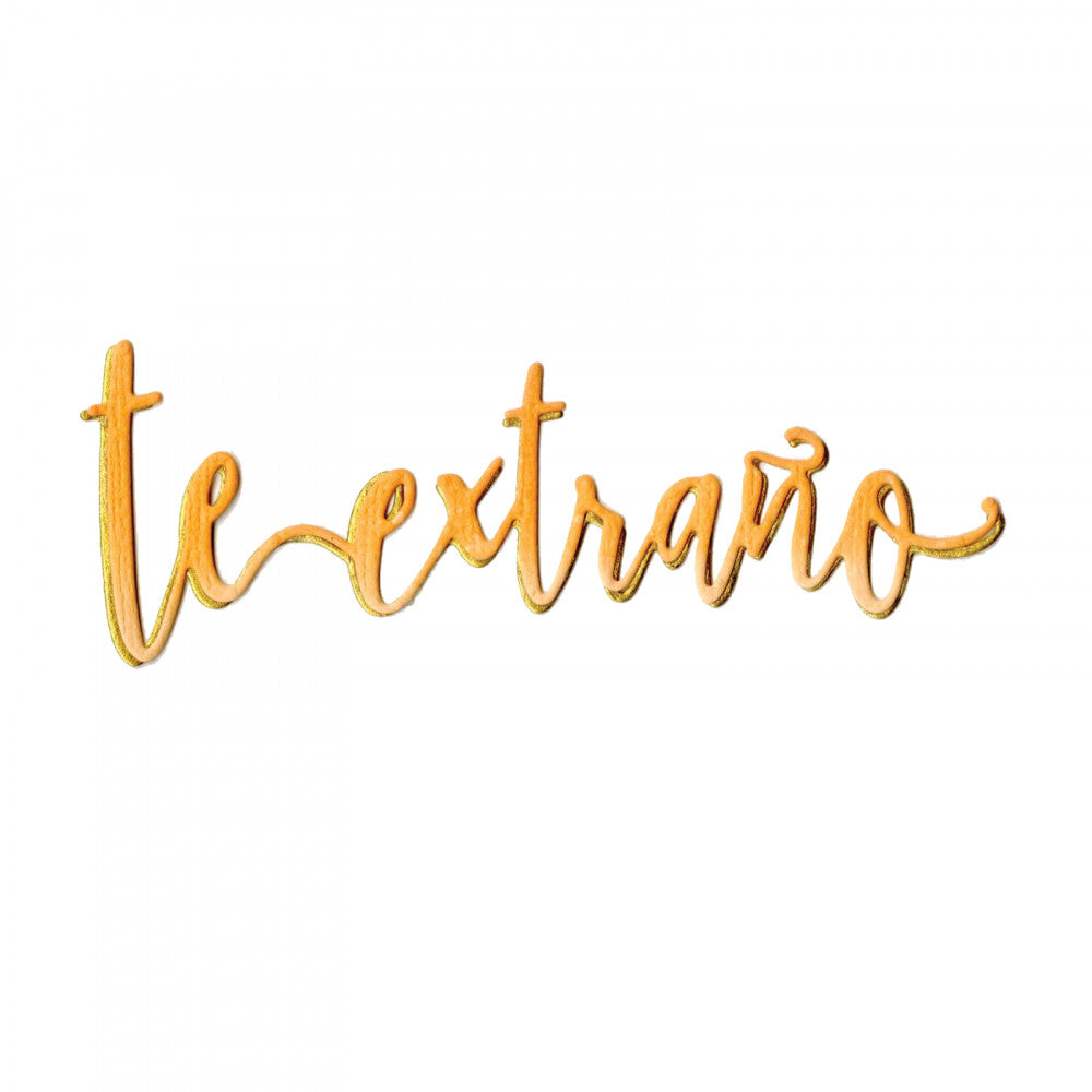 MATRIZ-TROQUEL CORTE THINLITS PALABRA ESPAÑOL TE EXTRAÑO SIZZIX