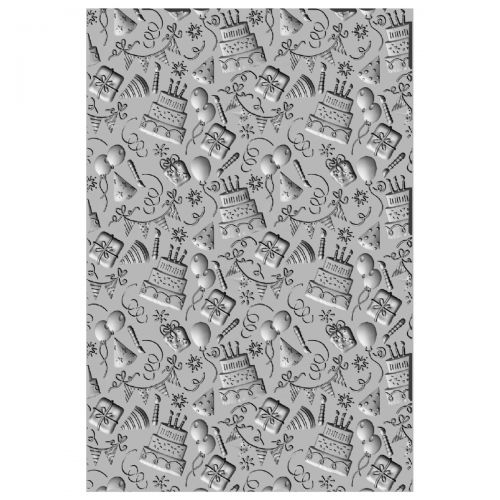 EMBOSSING FOLDER 3D CELEBRATE SIZZIX (PLANTILLAS DE RELIEVE)