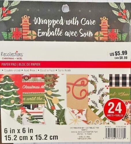 PACK DE PAPELES 15*15 DE NAVIDAD WRAPPED WITH CARE RECOLLECTION