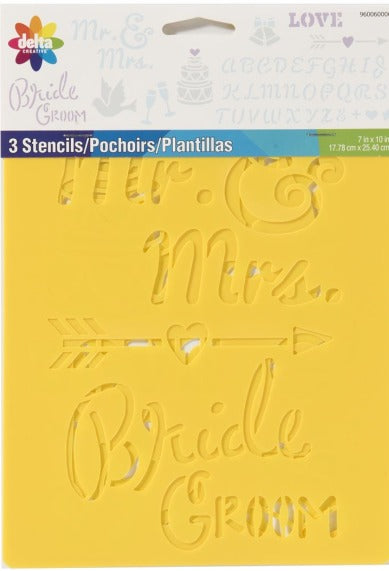 SET DE 3 ESTENCILES 17*25CM. DELTA