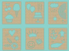 PACK DE 6 ESTENCILES 18.8*22.5. HAMPTON