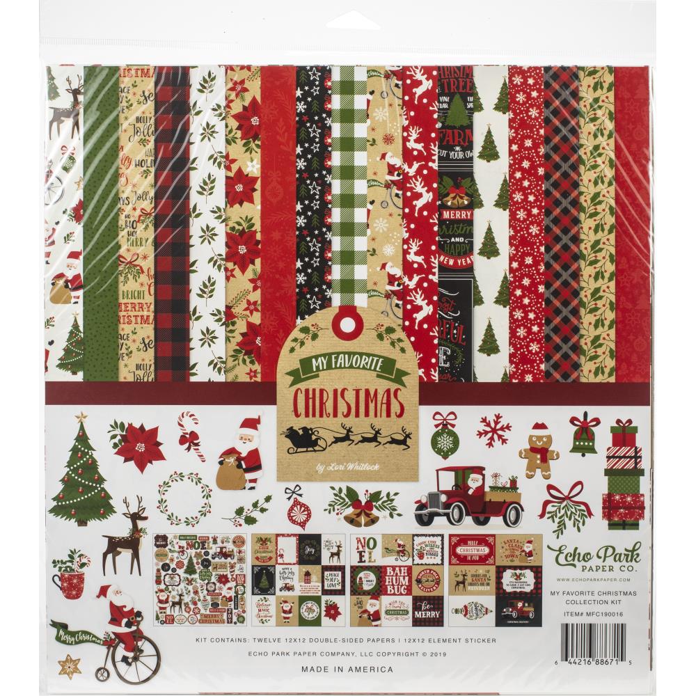 PACK DE PAPELES DE NAVIDAD MY FAVORITE CHRISTMAS ECHO PARK PAPER