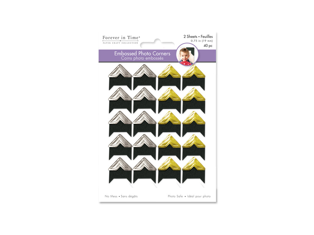 ESQUINEROS DECORATIVOS DORADOS/PLATEADOS FOR EVER IN TIME