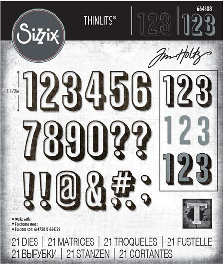 MATRIZ-TROQUEL ALFANUMERICOS CON SOMBRA SIZZIX