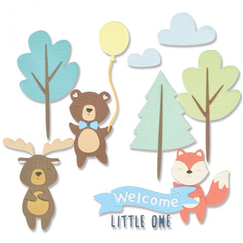 MATRIZ-TOQUEL THINLITS BABY WOODLAND ANIMAL SIZZIX