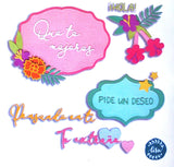 MATRIZ-TROQUEL THINILITS MIX DE PALABRAS EN ESPAÑOL Y DISEÑOS SIZZIX