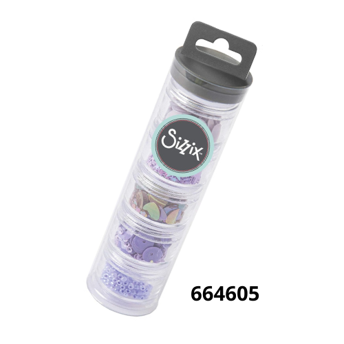 SET DE DECORACIONES LENTEJUELAS Y CUENTAS SIZZIX