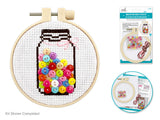 KIT DE MINI BORDADOS DE BOTONES Y PUNTO CRUZ MULTICRAFT