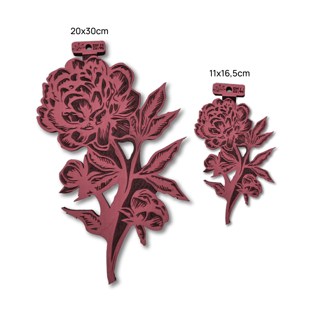 SELLO O TIMBRE FLORES CON 2 TAMANOS LAS LUPES