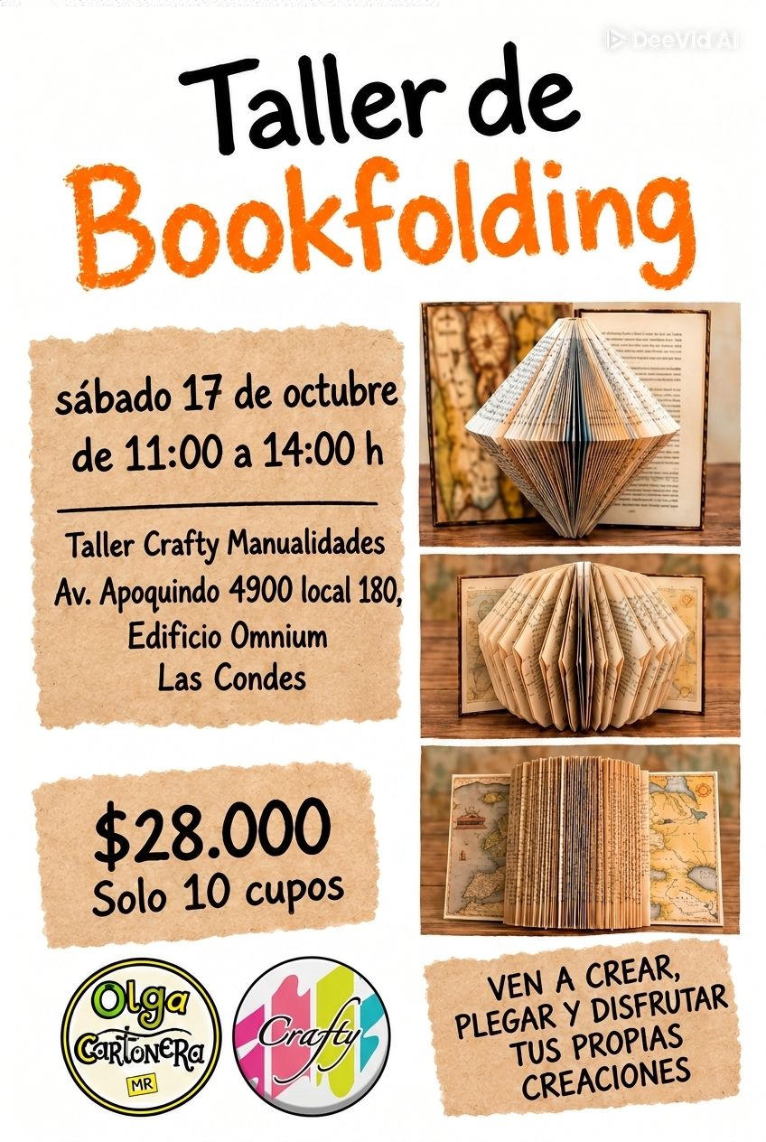 TALLER BOOKFOLDING  ... TRANSFORMANDO LIBROS EN ARTE  BY OLGA CARTONERA
