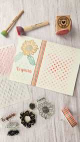 SET DE TIMBRES Y STENCIL LAS LUPES
