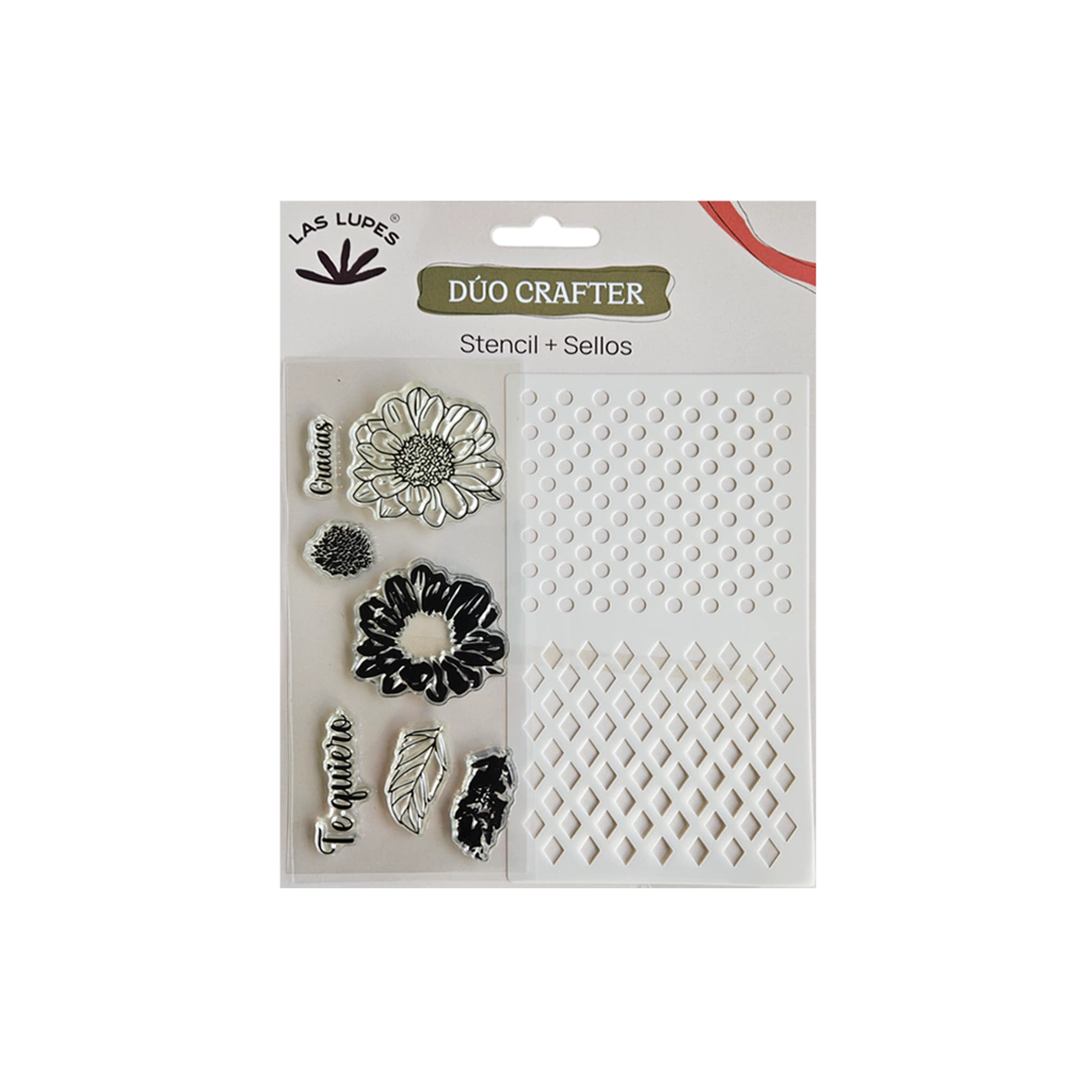 SET DE TIMBRES Y STENCIL LAS LUPES