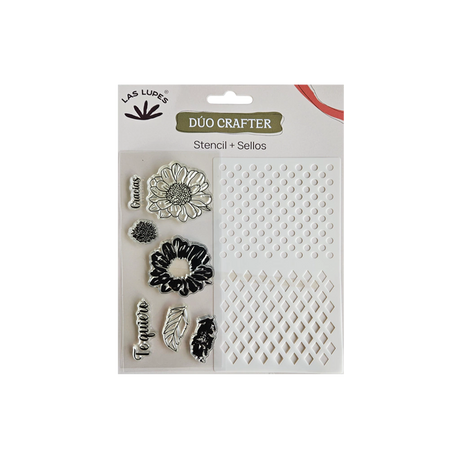 SET DE TIMBRES Y STENCIL LAS LUPES