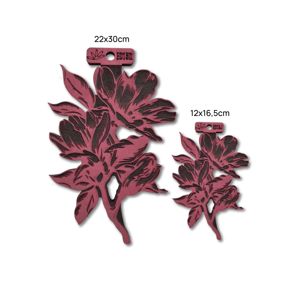 SELLO O TIMBRE FLORES CON 2 TAMANOS LAS LUPES