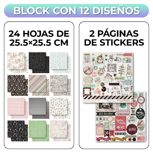 Pack de papeles Verde 30*30 cm MGM