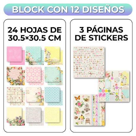 Pack de papeles Rosa 30*30 cm MGM