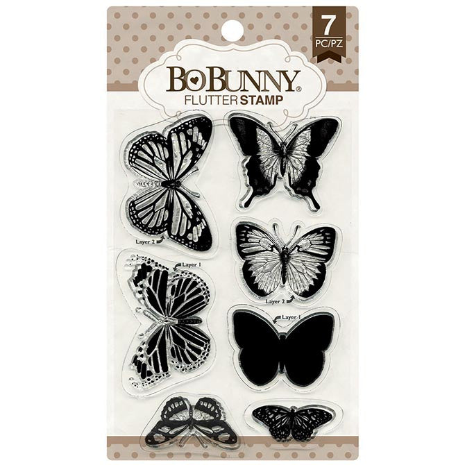 SET DE TIMBRES O SELLOS DE SILICONA MARIPOSAS BOOBUNNY