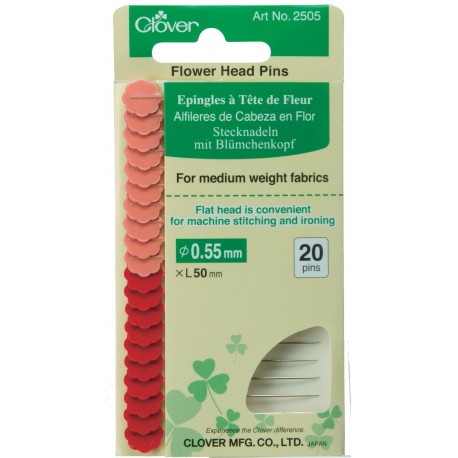ALFILERES PARA PATCHWORK CLOVER - rojo/pink