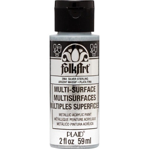 PINTURA ACRILICA MULTISUPERFICIE METALICAS FOLKART (59ML) (Variedad de colores)