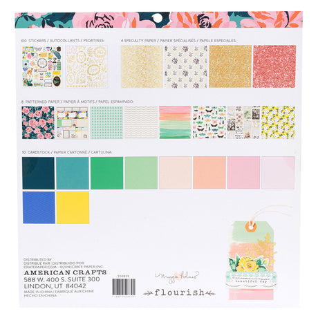 PACK DE PAPELES FLOURISH CRATE PAPER