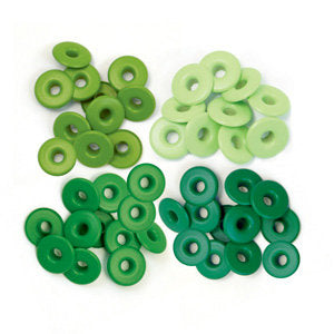 SET DE OJETILLOS (EYELET) ANCHOS TONOS VERDES WERMEMORY