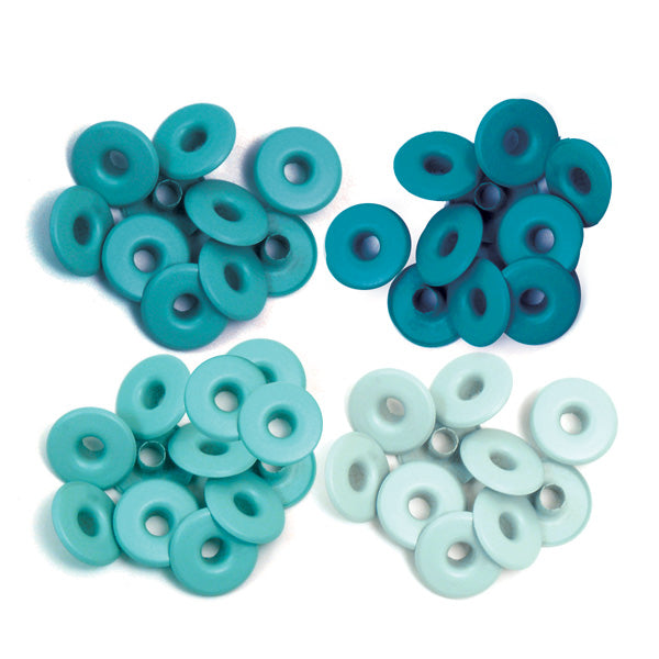 SET DE OJETILLOS (EYELET) ANCHOS TONOS AQUA WERMEMORY