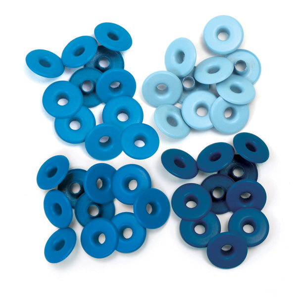 SET DE OJETILLOS (EYELET) ANCHOS TONOS AZULES WERMEMORY