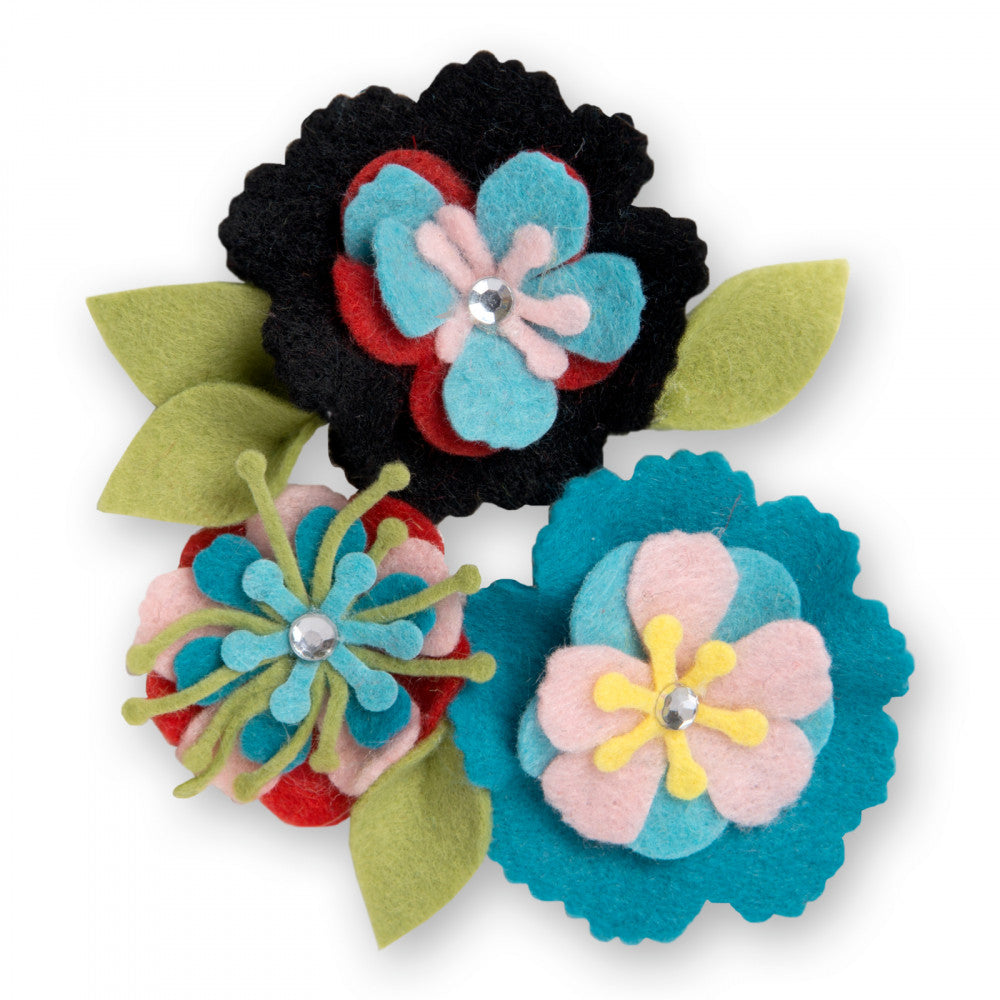 THINLITS STITCHY FLOWERS & LEAF  SIZZIX