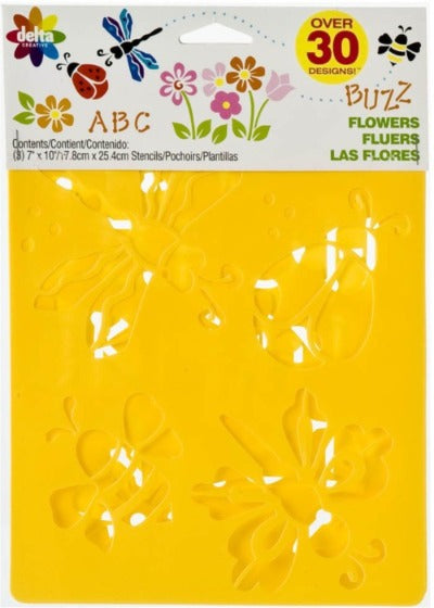 SET DE 3  ESTENCILES 17*25CM. DELTA - Floral