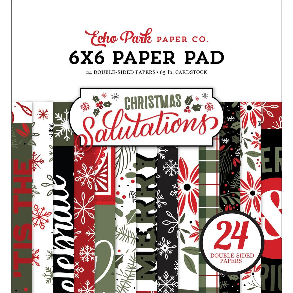 PACK DE PAPELES 15*15  DE NAVIDAD SALUTATIONS ECHO PARK PAPER