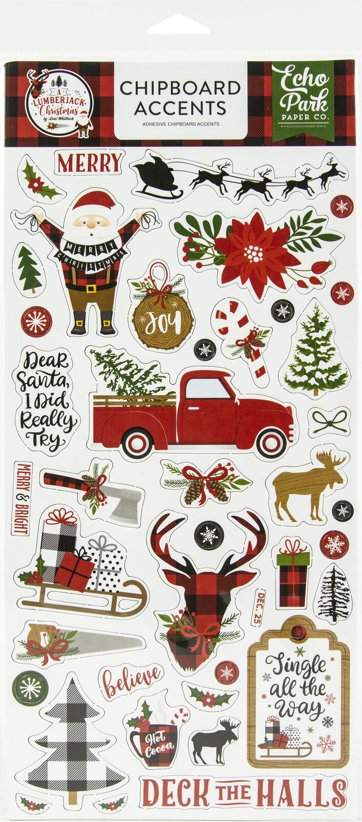 DECORACION NAVIDAD CHIPBOARD ECHO PAPER PACK