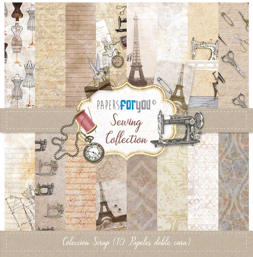 PACK DE PAPELES 30*30cm. SEWING COLLECTION PAPERS FOR YOU