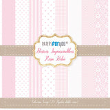 PACK DE PAPELES 15*15 cm. BASICO ROSADO-BEBE PAPER FOR YOU